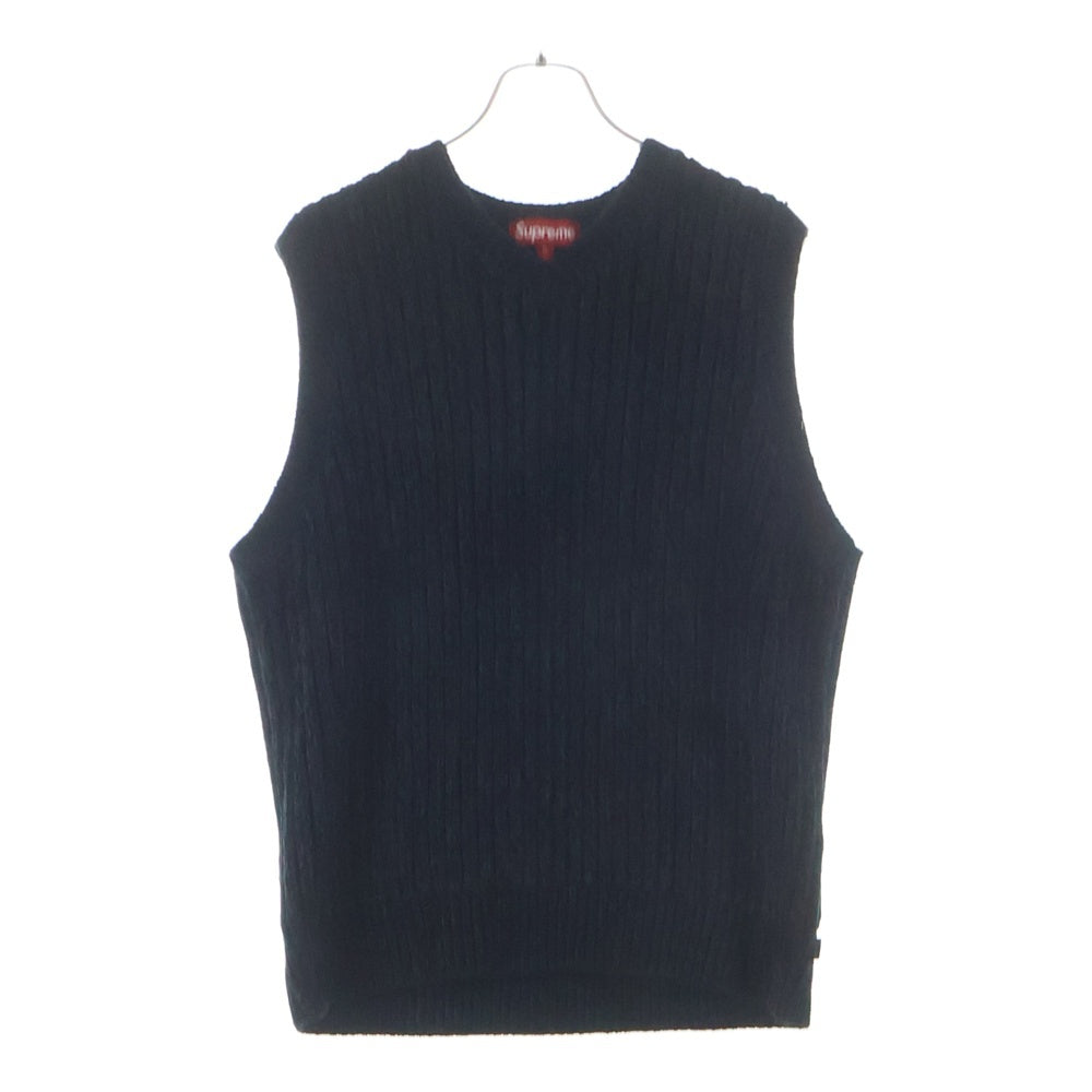 SUPREME(シュプリーム) 24AW Chenille Sweater Vest シェニール スウェットベスト ブラック