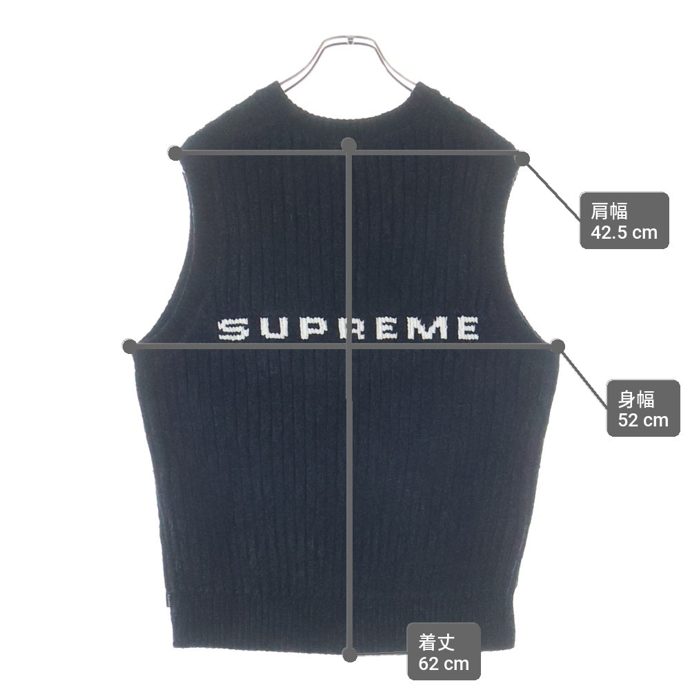 SUPREME(シュプリーム) 24AW Chenille Sweater Vest シェニール スウェットベスト ブラック