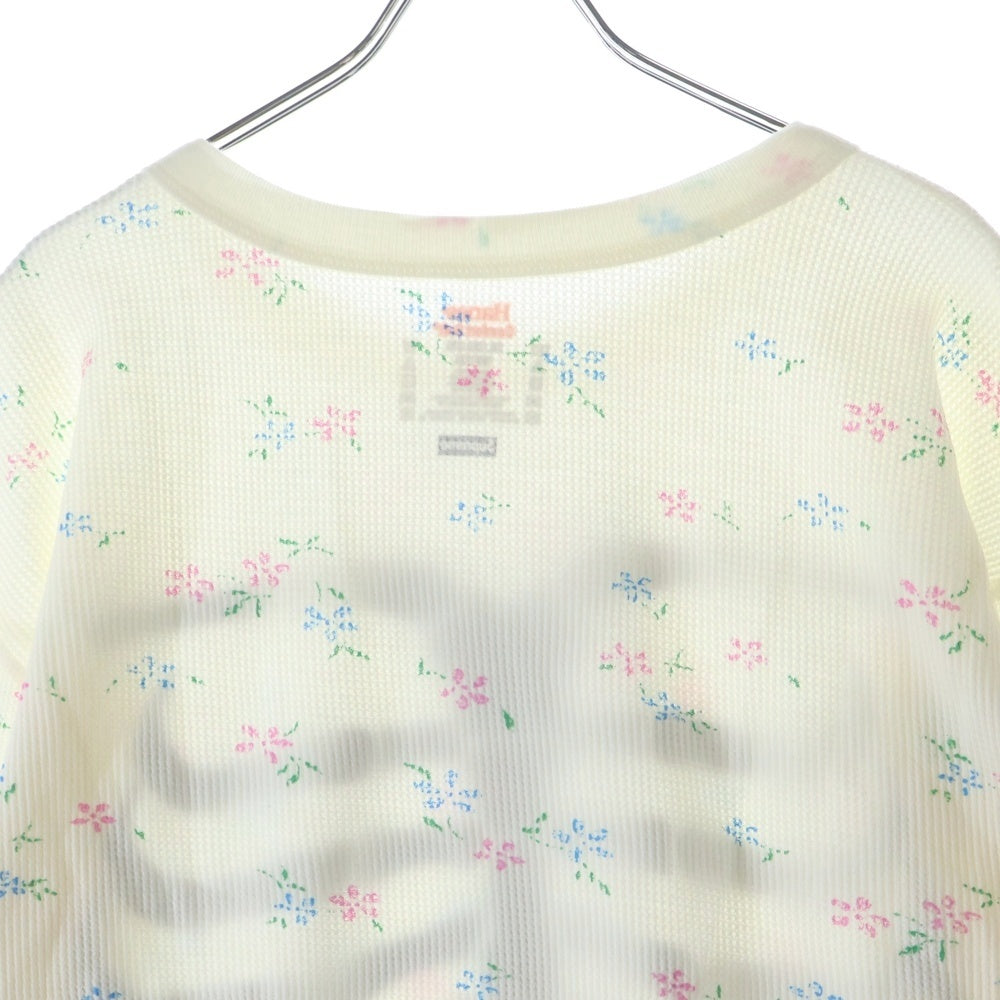 SUPREME(シュプリーム) 25AW ×Hanes Bones Thermal Crew Floral ヘインズ ボーンプリント フローラル クルーネック長袖Tシャツ カットソー ホワイト