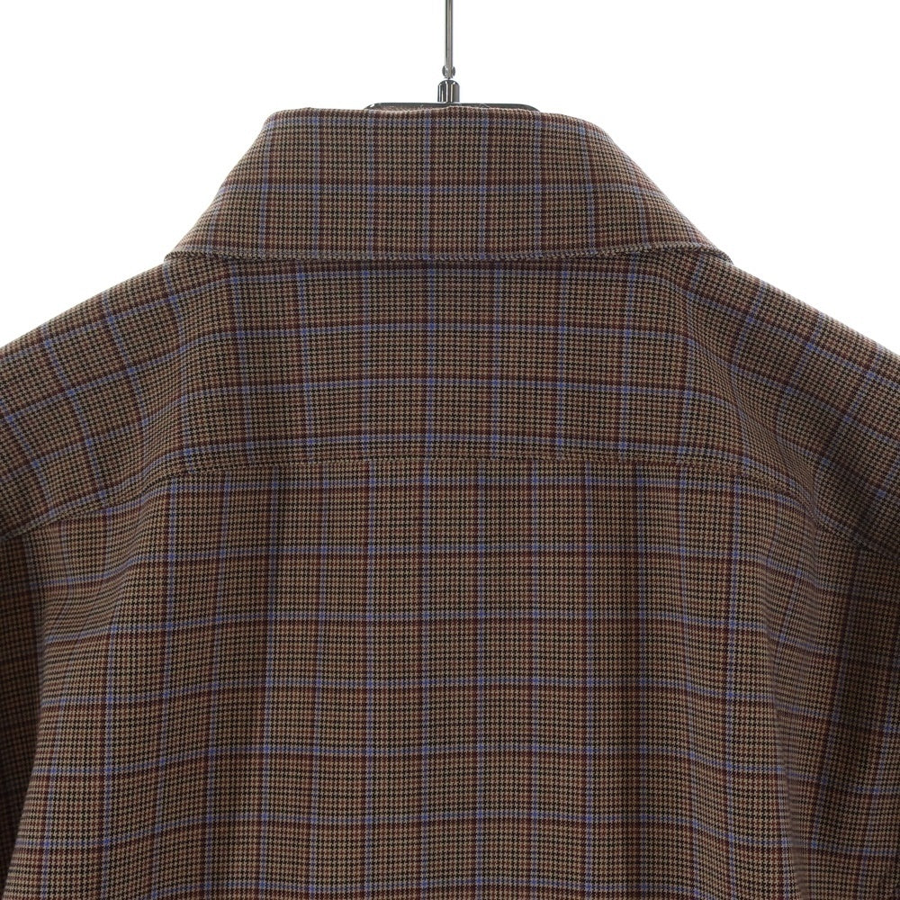 Acne Studios(アクネ ストゥディオズ) チェック総柄 ロング丈 フレア シャツワンピース ブラウン レディース FN-WN-DRES000221A20133