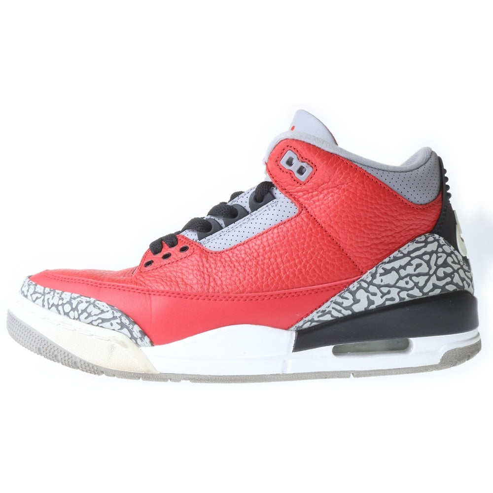 NIKE(ナイキ) AIR JORDAN 3 RETRO SE UNITE FIRE RED エアジョーダン3 ユナイトファイアレッド ハイカットスニーカー レッド US10/28cm CK5692-600
