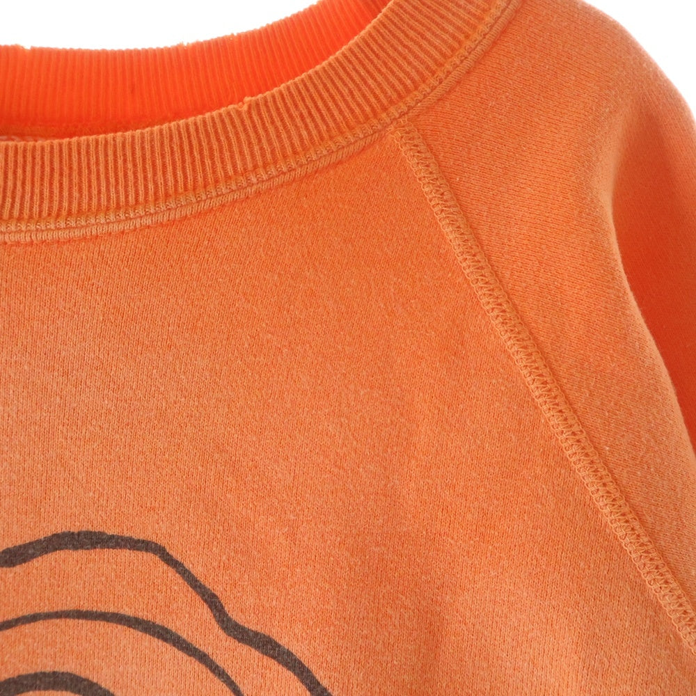 SAINT MICHAEL(セントマイケル) 23AW CREW N SWEAT ダメージ加工 クルーネックスウェットトレーナー オレンジ SM-A23-0000-023