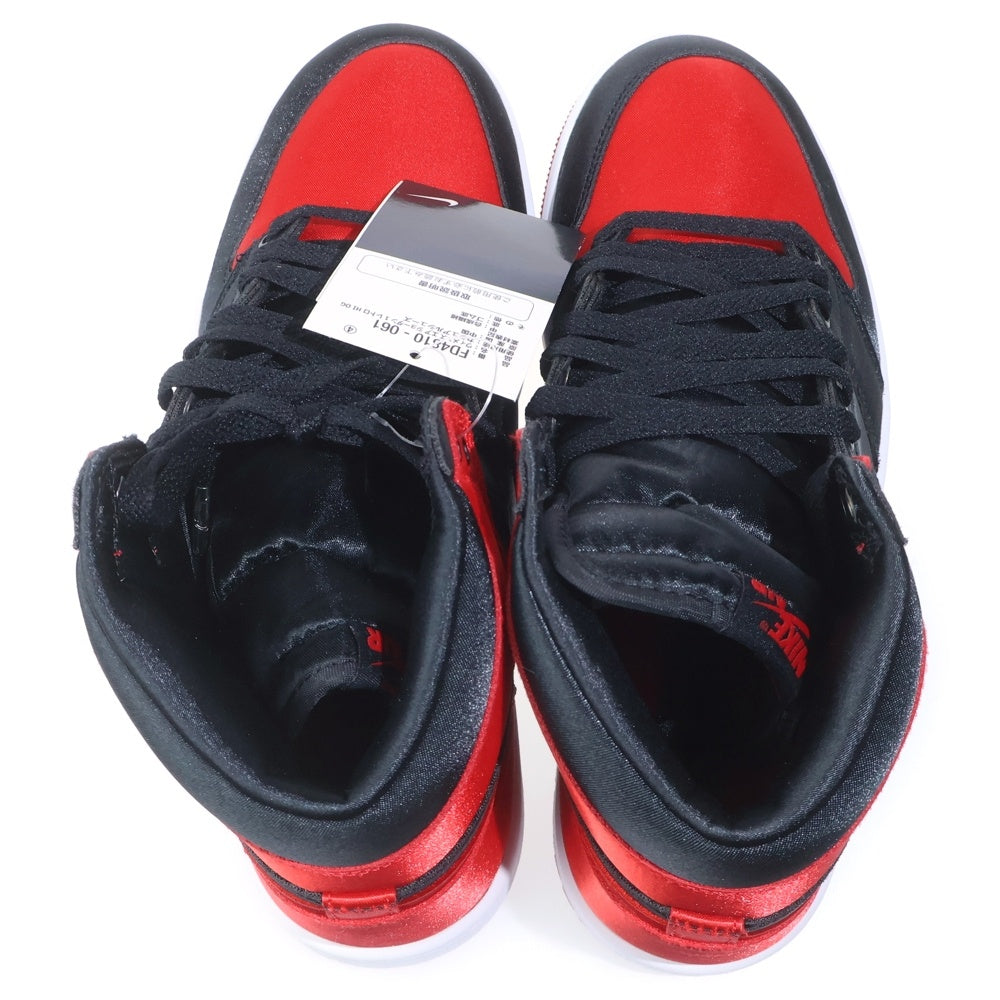 NIKE(ナイキ) WMNS AIR JORDAN 1 RETRO HIGH OG SATIN BRED ウィメンズ エアジョーダン1 レトロ サテンブレッド ハイカットスニーカー US10.5/27.5cm FD4810-061 レディース