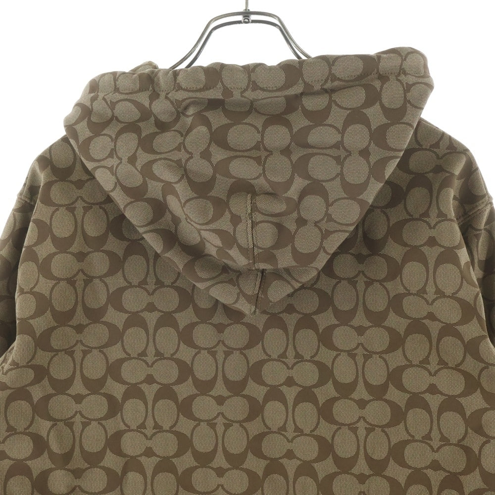 COACH(コーチ) シグネチャー 1Pロゴ ジップアップフーデッドパーカー ベージュ