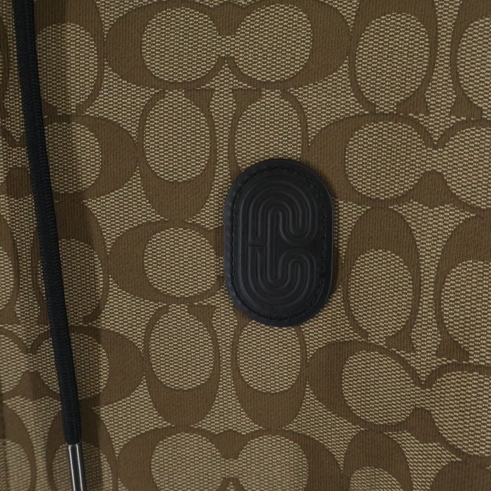 COACH(コーチ) シグネチャー 1Pロゴ ジップアップフーデッドパーカー ベージュ
