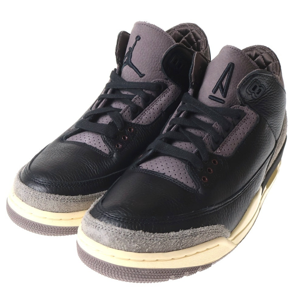 NIKE(ナイキ) ×A MA MANIERE WMNS AIR JORDAN 3 RETRO OG SP BLACK AND FLAT PEWTER アママニエール ウィメンズ エアジョーダン レトロ ハイカットスニーカー FZ4811-001 レディース