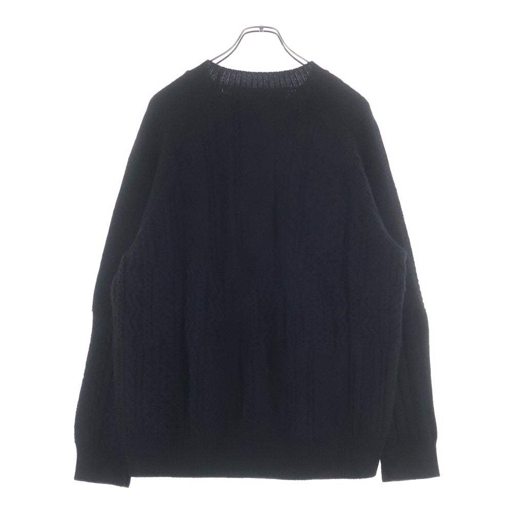 COMME des GARCONS HOMME(コムデギャルソンオム) 24AW AD2024 ハイゲージ アランニット セーター ブラック HN-N008