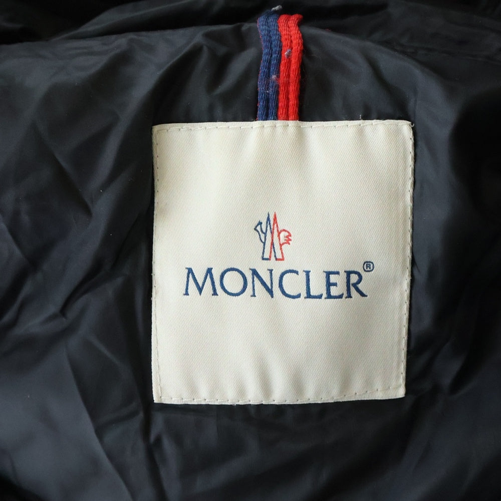 MONCLER(モンクレール) HERMINE GIUBBOTTO エルミン ジップアップ フーデッド ロング ダウン ジャケット コート ブラック レディース 220934995705 53048