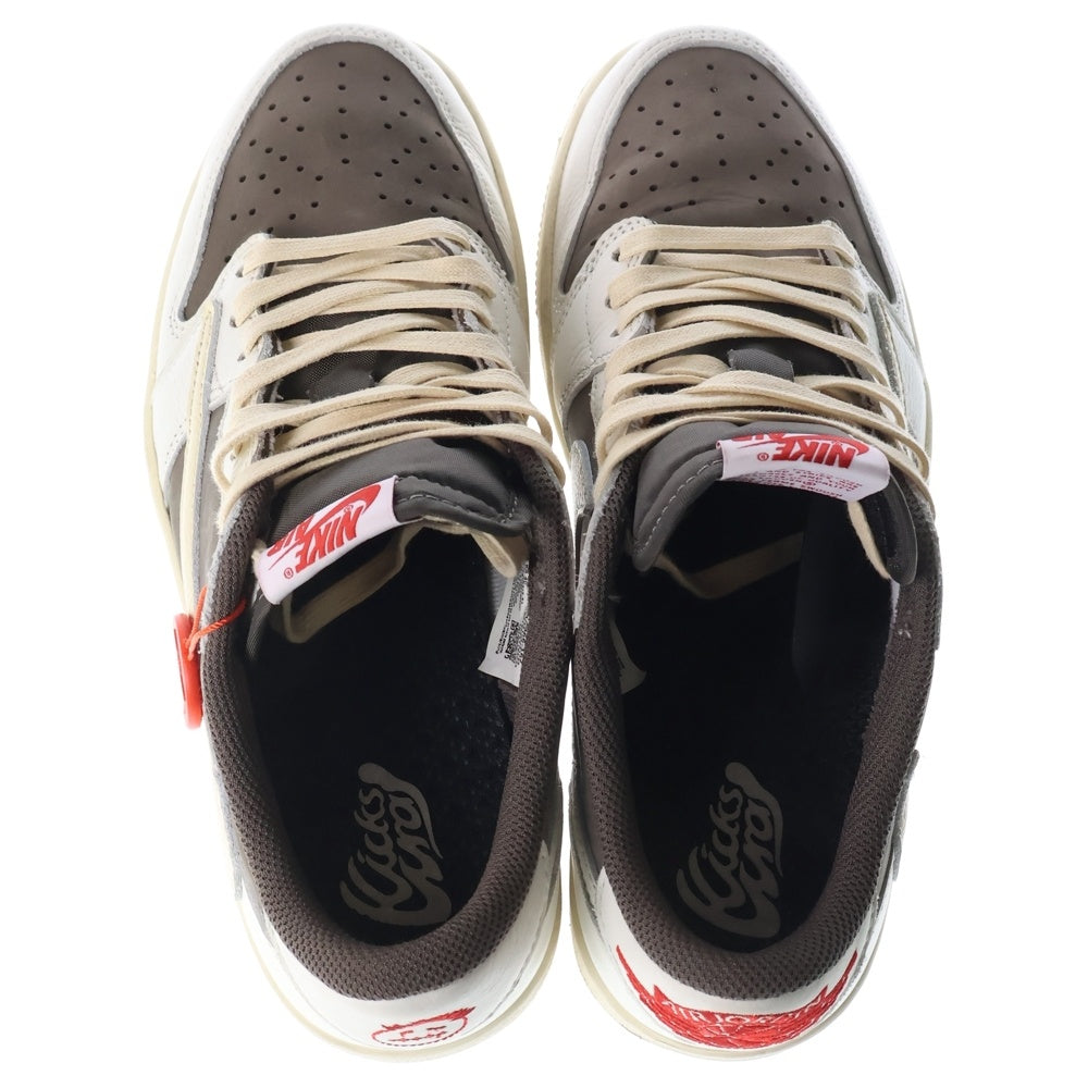 NIKE(ナイキ) ×TRAVIS SCOTT AIR JORDAN 1 LOW REVERSE MOCHA トラヴィススコット エアジョーダン 1 ローカットスニーカー US8.5/26.5cm DM7866-162