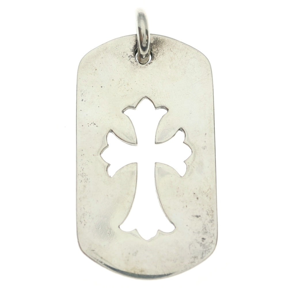 CHROME HEARTS(クロムハーツ) D TAG LRG CO CRS カットアウトクロスドッグタグ ラージ ペンダントトップ シルバー BCA239 レディース