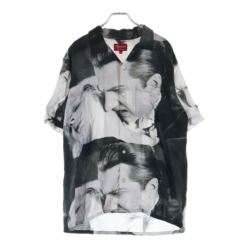 SUPREME(シュプリーム) 19SS Bela Lugosi Rayon S/S Shirt ベラ ルゴシ レーヨン 半袖シャツ ブラック/ホワイト