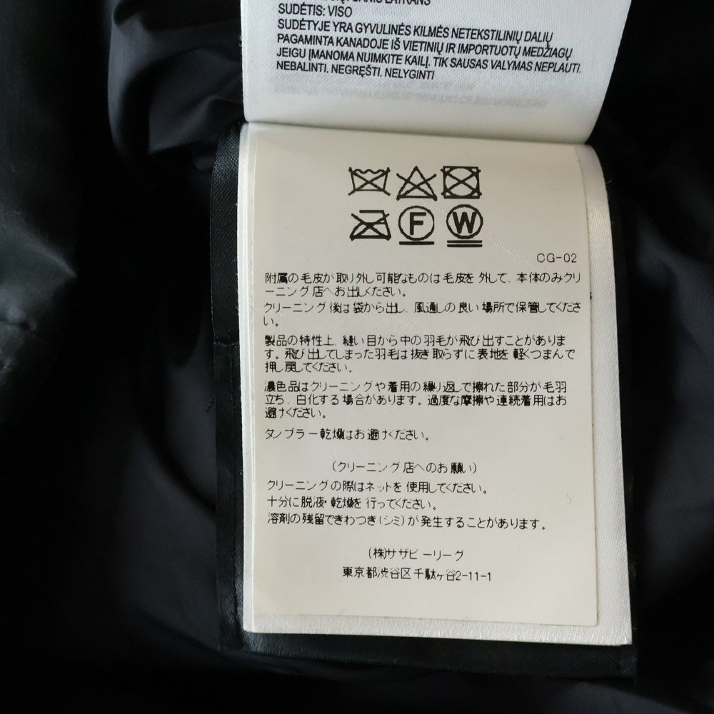 CANADA GOOSE(カナダグース) WYNDHAM PARKA ウィンダム ファーフーデッド ダウンジャケット ブラック 3808MA