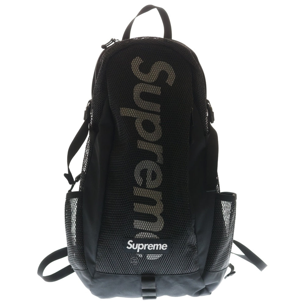SUPREME(シュプリーム) 20SS Backpack ロゴプリント メッシュバックパック リュック ブラック