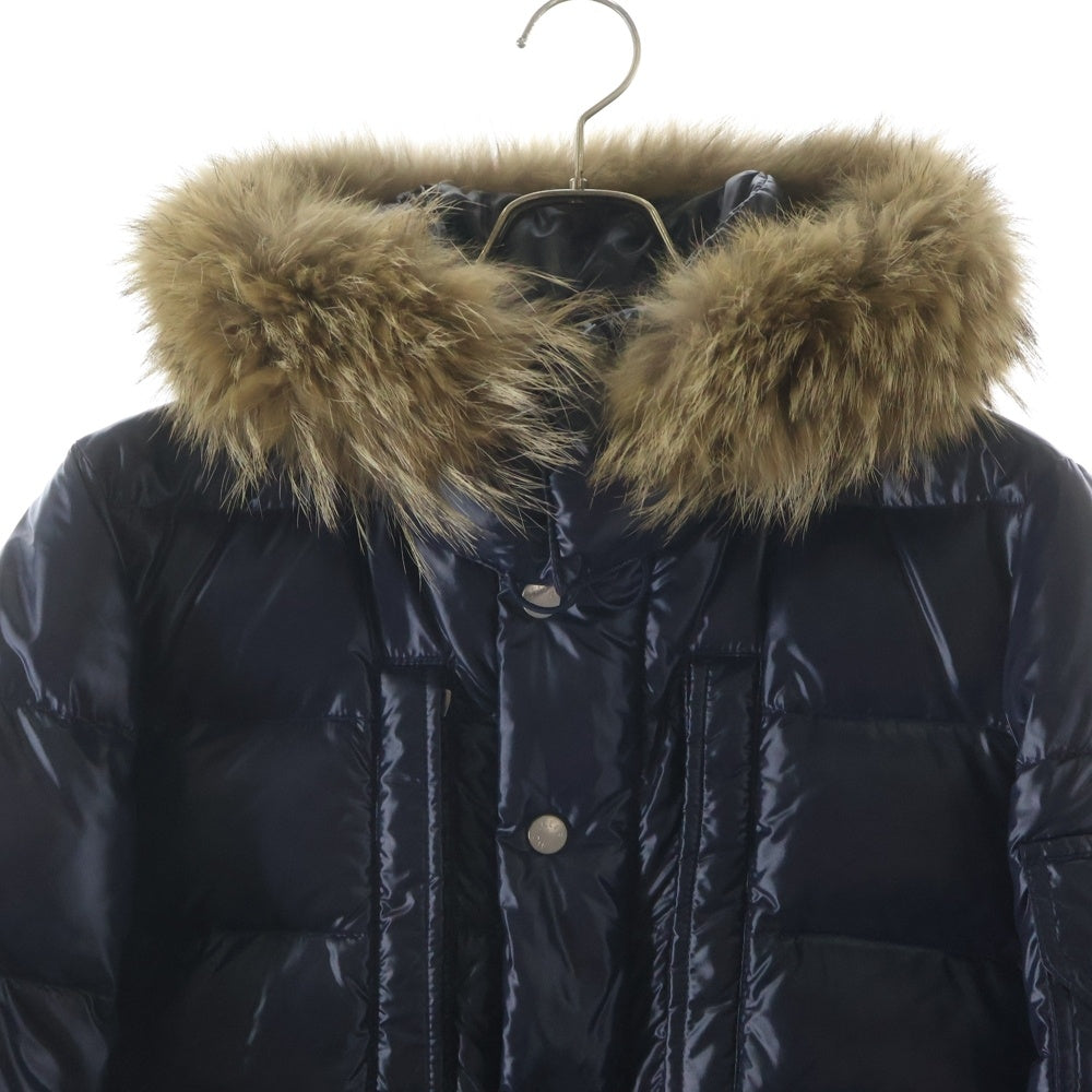 MONCLER(モンクレール) ROD ロッド ロゴワッペン ファー マルチポケット ダウンジャケット ネイビー 44502/91/68950