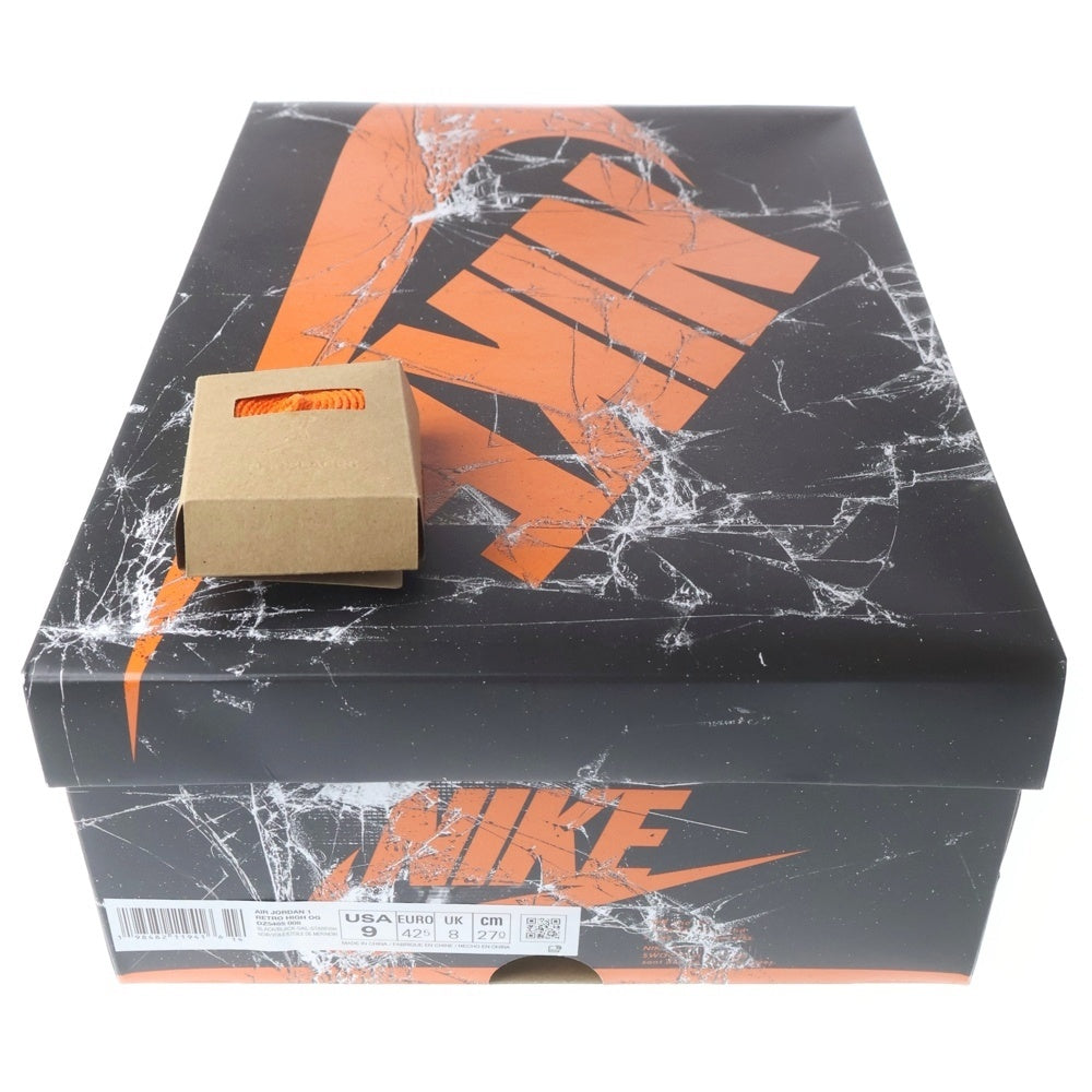 NIKE(ナイキ) AIR JORDAN 1 RETRO HIGH OG SHATTERED BACKBOARD エアジョーダン1 レトロ シャッタードバックボード ハイカットスニーカー オレンジ US9/27cm DZ5485-008