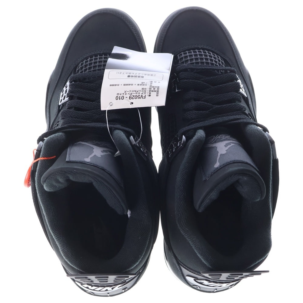 NIKE(ナイキ) AIR JORDAN 4 BLACK CAT エアジョーダン4 ブラックキャット ハイカットスニーカー ブラック US9/27cm FV5029‐010