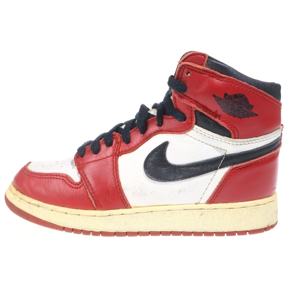 NIKE(ナイキ) 【観賞用 1994年製】 AIR JORDAN 1 RETRO HIGH Chicago エア ジョーダン1 レトロ シカゴ ハイカット スニーカー キッズ レッド/ホワイト US5.5Y/24cm 153126-101 レディース
