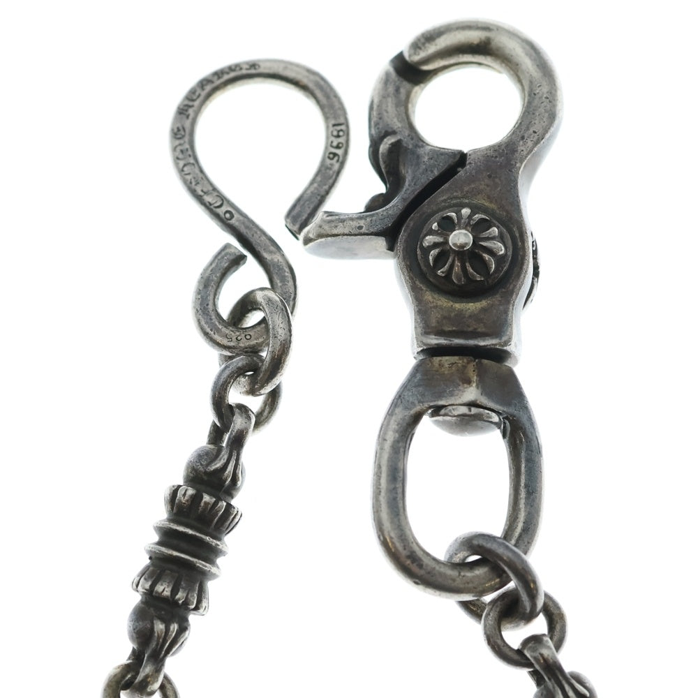 CHROME HEARTS(クロムハーツ) 1CLIP BARREL CROSSBALL 9LINK 1クリップ バレル リンク クロスボール ウォレットチェーン シルバー