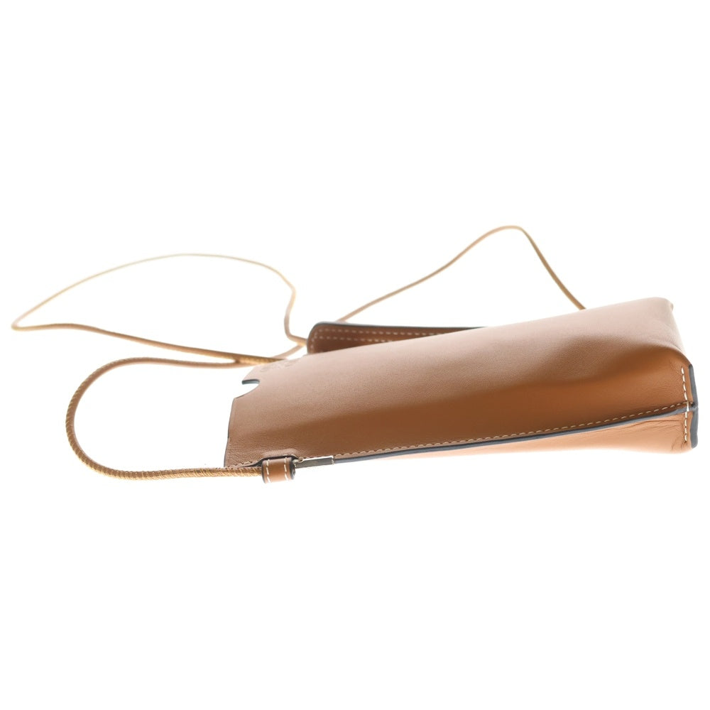 LOEWE(ロエベ) アナグラムデザイン ゲートポケット レザー ショルダーバッグ ブラウン C650Z42X34 レディース