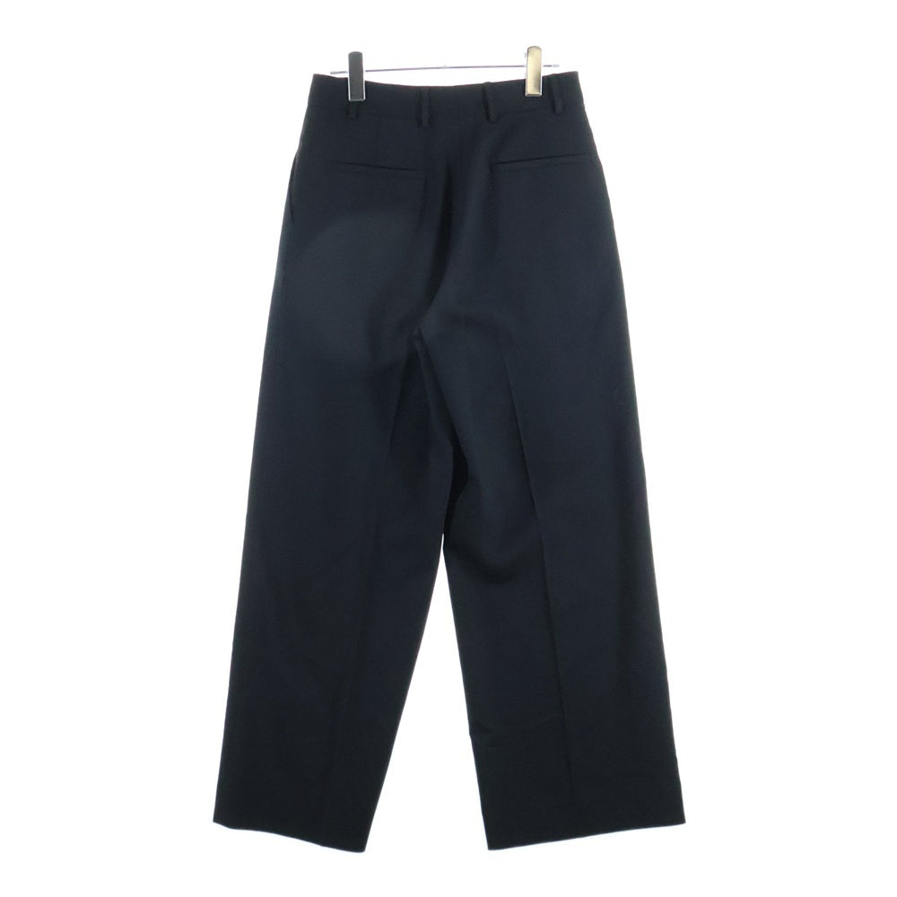 LOEWE(ロエベ) WOOL GABARDINE 2-TUCK WIDE PANTS ウールギャバジン 2タックワイドスラックスパンツ ブラック Q825331X08 レディース