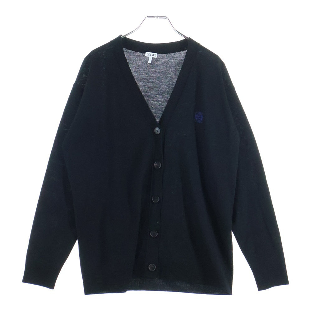 LOEWE(ロエベ) アナグラム刺繍 5B ウール ニット カーディガン ブラック Q825Y16K04 レディース