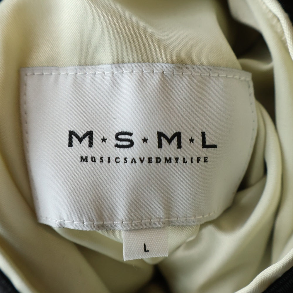 AMERI(アメリ) ×MSML スカル刺繍 ペロア リバーシブル スカジャン ジャケット ブラック M1-02B5-JK04
