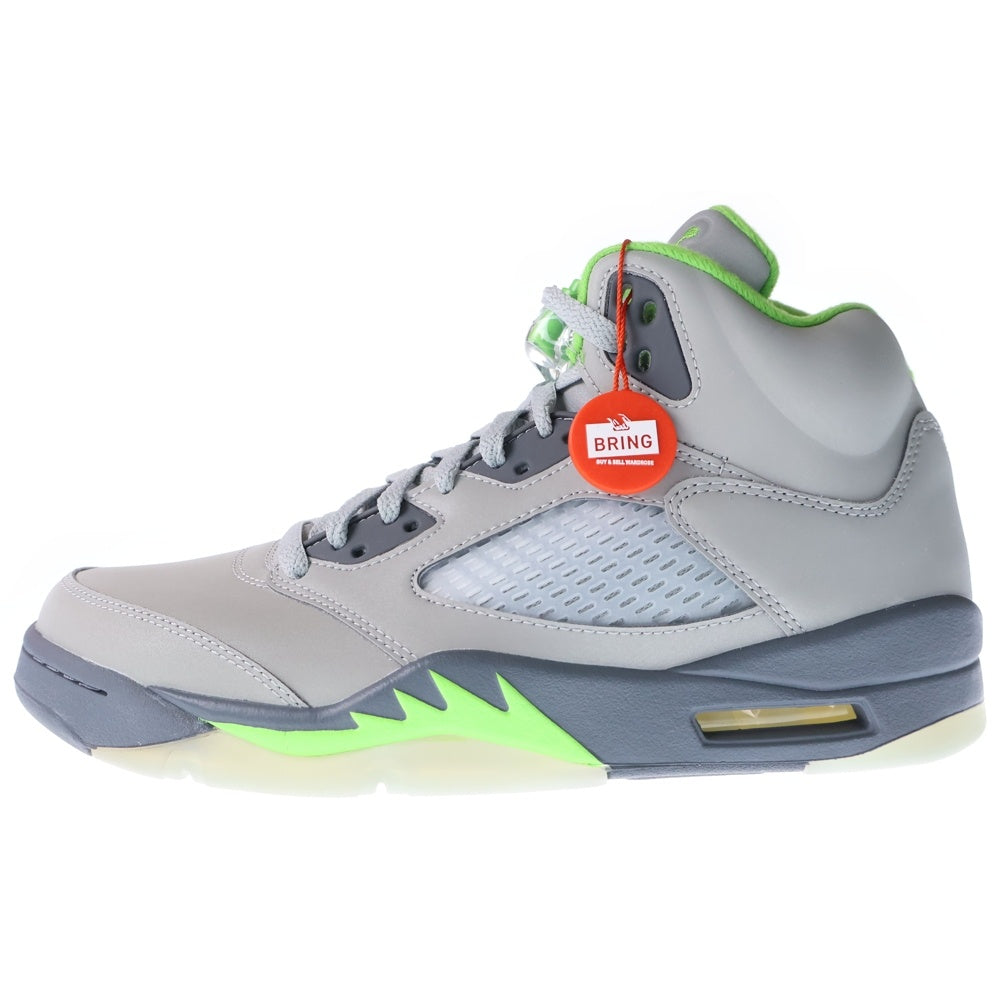 NIKE(ナイキ) AIR JORDAN5 GREEN BEAN エアジョーダン5 グリーンビーン ハイカットスニーカー グレー/グリーン US10/28cm DM9014-003