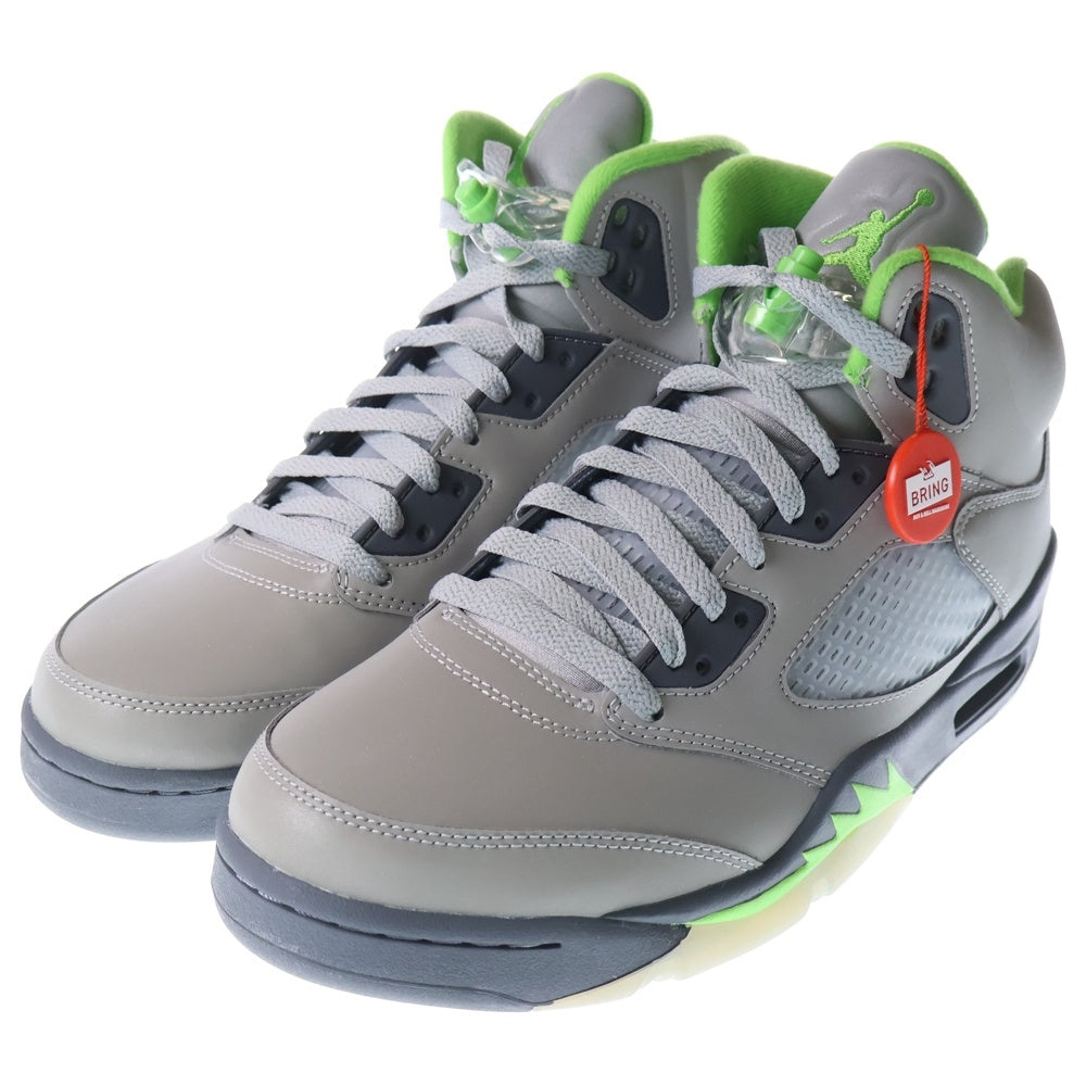 NIKE(ナイキ) AIR JORDAN5 GREEN BEAN エアジョーダン5 グリーンビーン ハイカットスニーカー グレー/グリーン US10/28cm DM9014-003