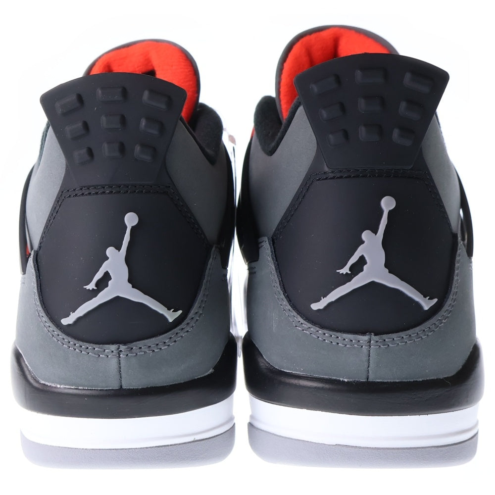 NIKE(ナイキ) AIR JORDAN 4 RETRO INFRARED23 エアジョーダン4 レトロ インフラレッド ハイカットスニーカー グレー/ブラック US9.5/27.5cm DH6927-061