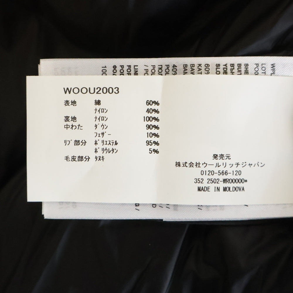 WOOLRICH(ウールリッチ) SHORT ARCTIC PARKA TT アークティックパーカ ファーフーデッド ダウンジャケット ブラック WOOU2003