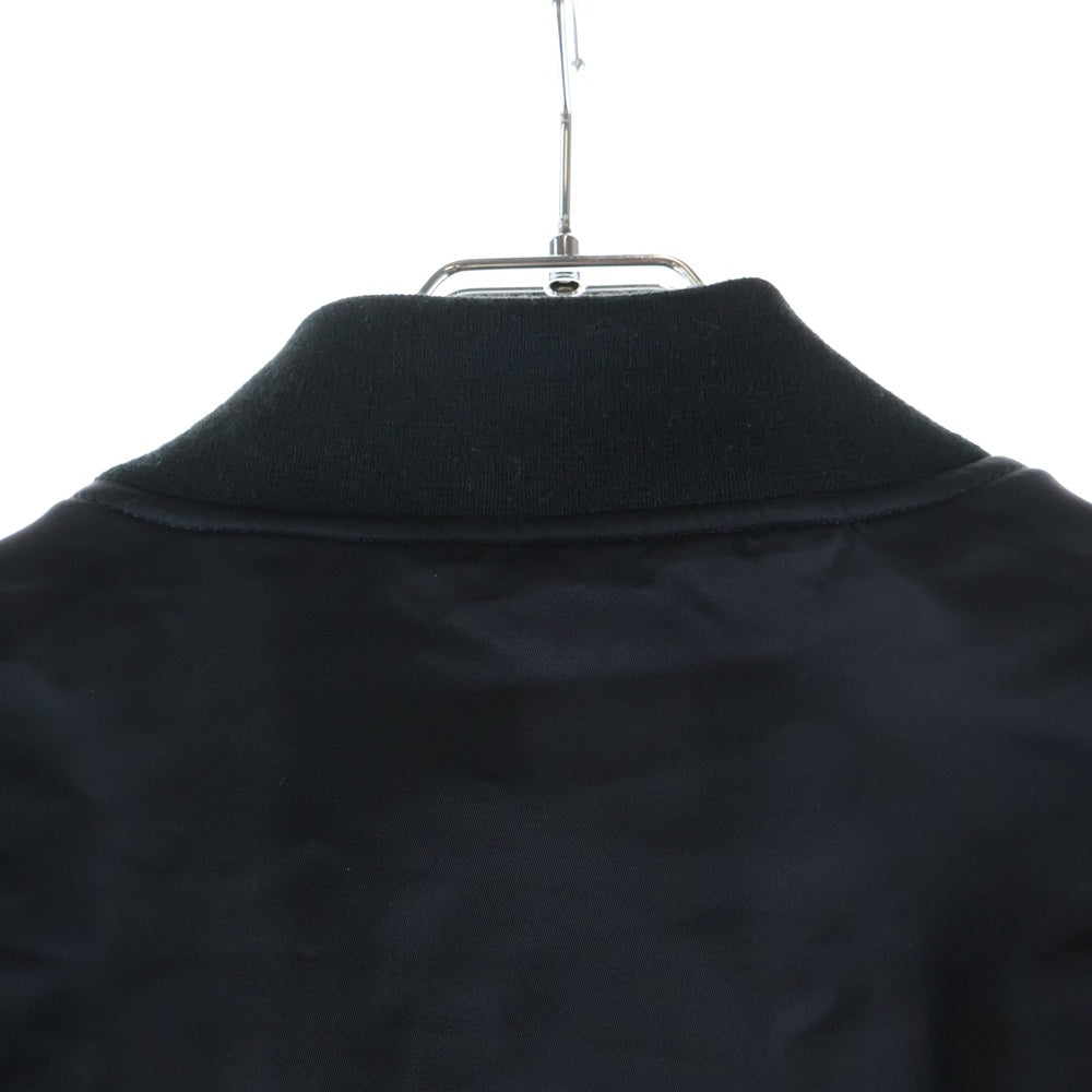 entire studios(エンタイア スタジオ) 25SS BROAD BOMBER ナイロン キルティング ジップアップ ボンバー ジャケット ブラック ES2540