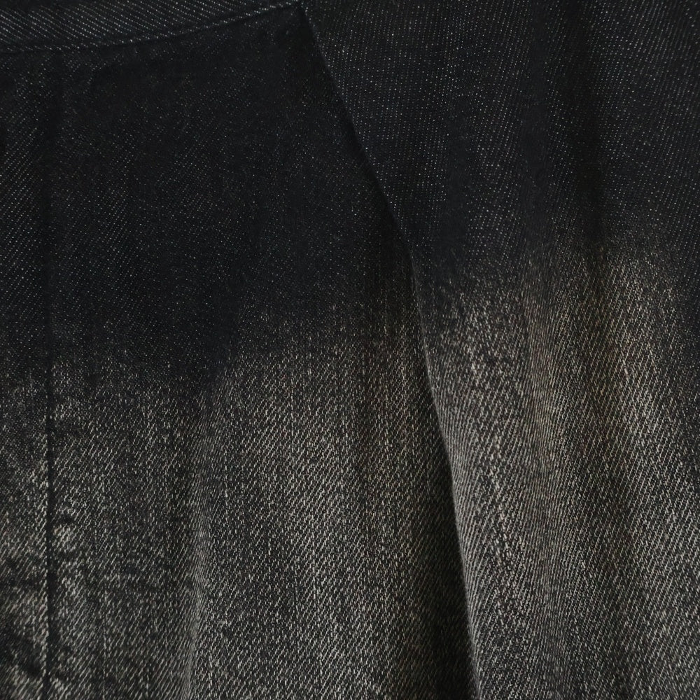 Y's(ワイズ) 25AW SPOTTED DENIM SIDE POCKET STRAIGHT SKIRT ストップド サイドポケット デニムスカート レディース ブラック YL-S95-005