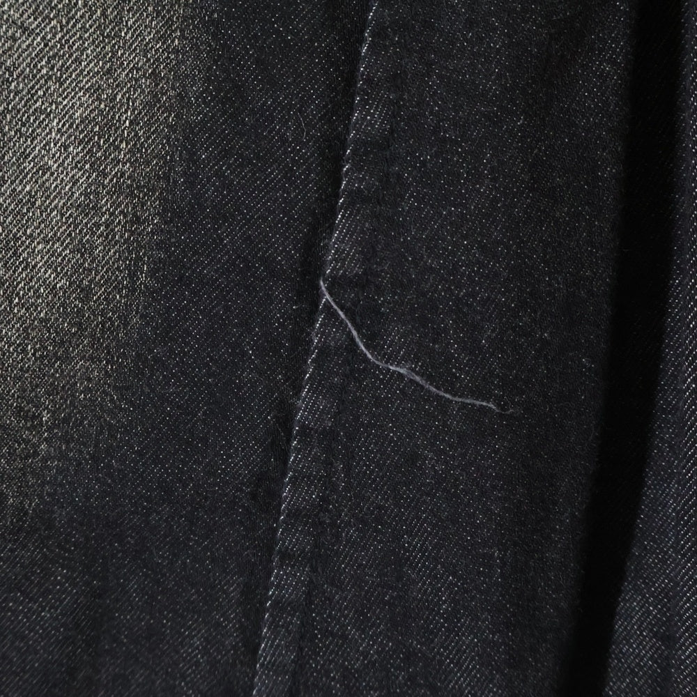 Y's(ワイズ) 25AW SPOTTED DENIM SIDE POCKET STRAIGHT SKIRT ストップド サイドポケット デニムスカート レディース ブラック YL-S95-005