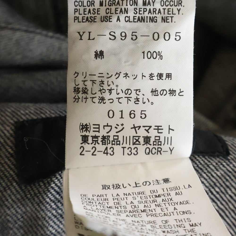 Y's(ワイズ) 25AW SPOTTED DENIM SIDE POCKET STRAIGHT SKIRT ストップド サイドポケット デニムスカート レディース ブラック YL-S95-005