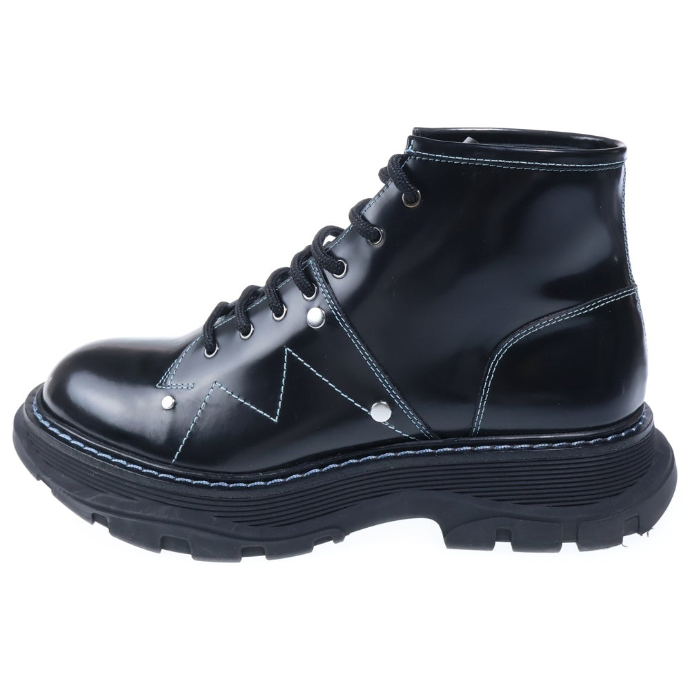 Alexander McQueen(アレキサンダーマックイーン) TREAD LACE-UP BOOT トレッド レザーレースアップブーツ ブラック 604253