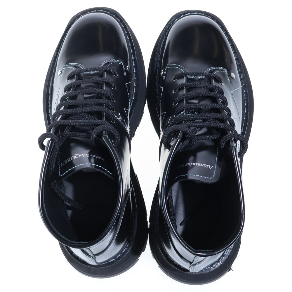 Alexander McQueen(アレキサンダーマックイーン) TREAD LACE-UP BOOT トレッド レザーレースアップブーツ ブラック 604253