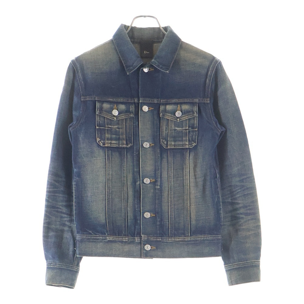 Dior HOMME(ディオールオム) USED加工 スリムフィット デニムトラッカージャケット Gジャン インディゴ 133C423TY012