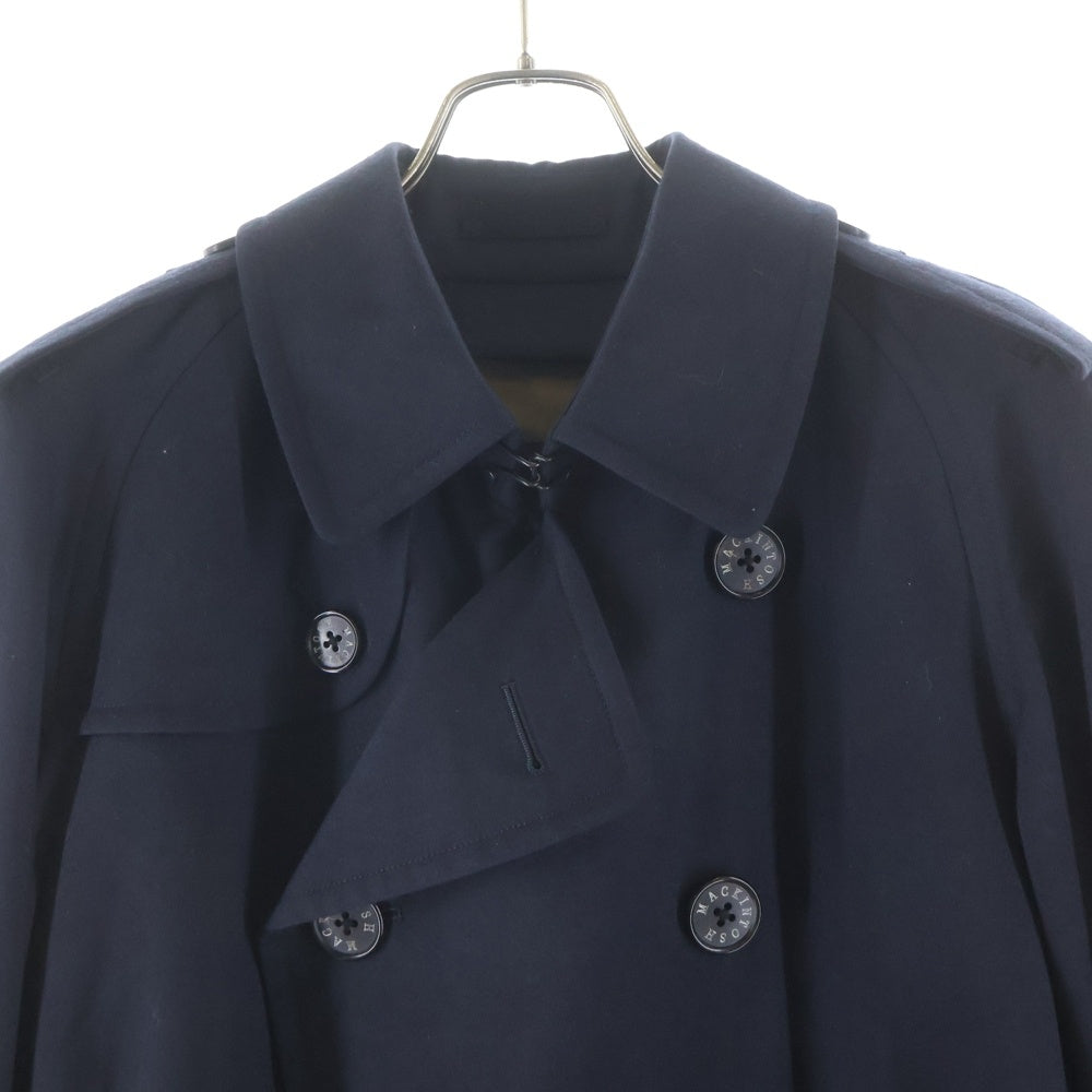 MACKINTOSH(マッキントッシュ) 裏地チェック ライナー付き ウール トレンチコート ネイビー G1B32-203-29