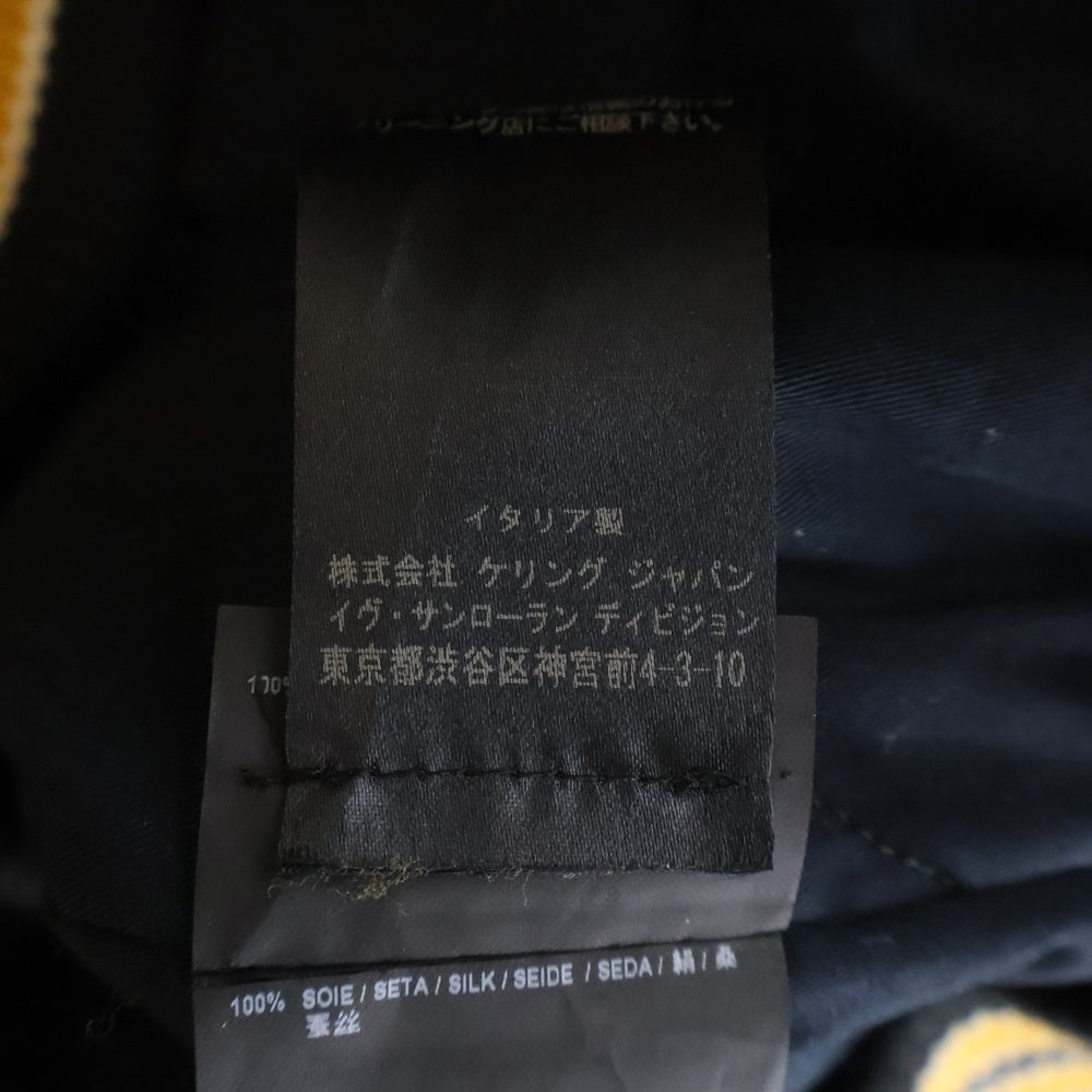 SAINT LAURENT PARIS(サンローランパリ) 17AW フロント刺繍 コーデュロイ スタジアムジャンパー バーシティジャケット スタジャン ブラック 485686 Y006R