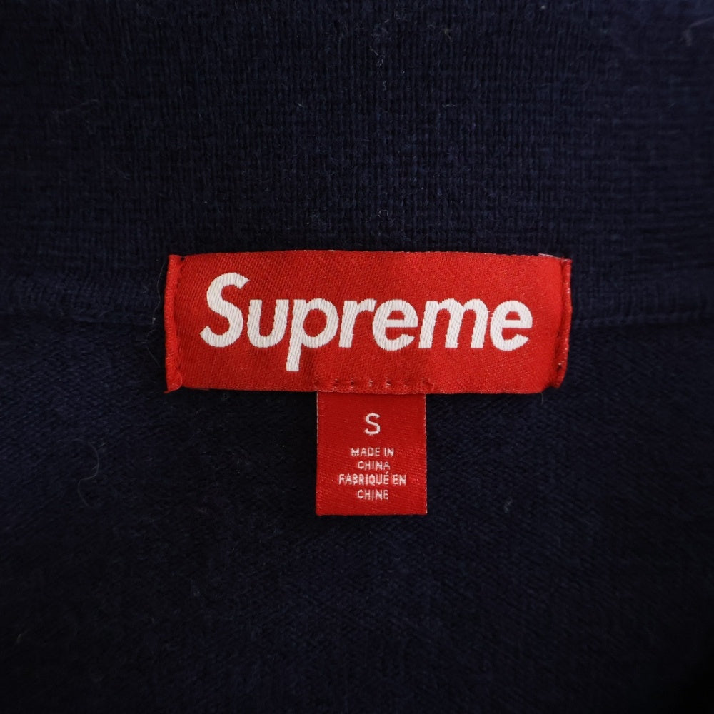SUPREME(シュプリーム) 25SS Herringbone Cardigan ヘリンボーン ストライプニットカーディガン ネイビー