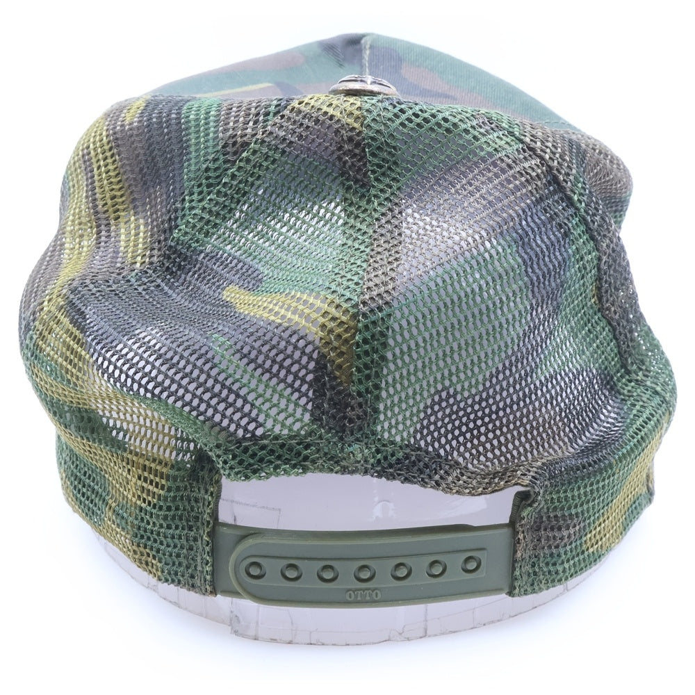 CHROME HEARTS(クロムハーツ) TRUCKER CAP オールド レザースターパッチ カモ柄 メッシュ トラッカーキャップ カーキ