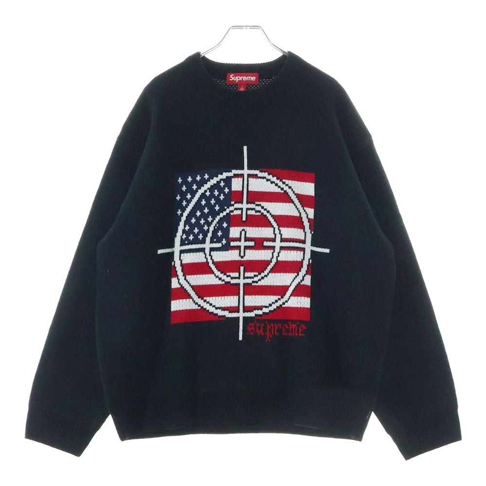 SUPREME(シュプリーム) 25AW Target Sweater ターゲット セーター フロント モチーフ ニット ブラック