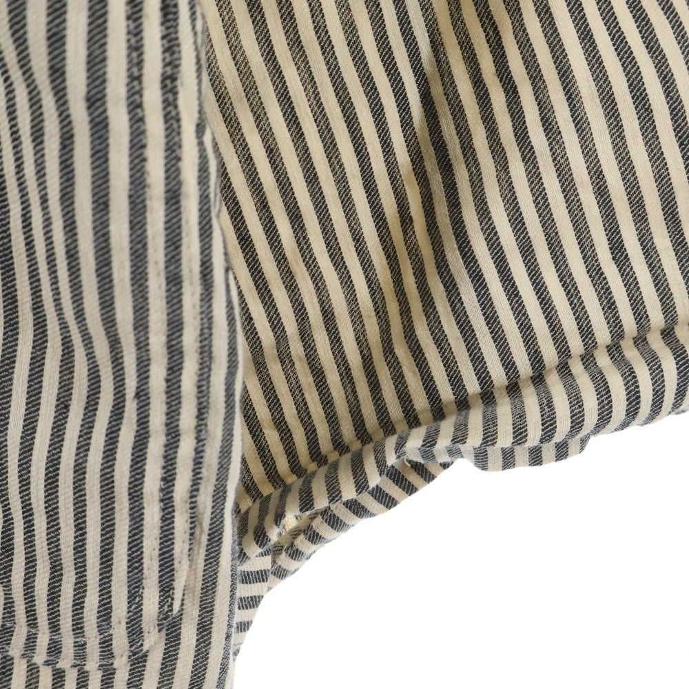 MAATEE&SONS(マーティーアンドサンズ) SHIRTS JACKET C/L/N シャツ ジャケット リネン ストライプ 長袖シャツ ベージュ MT4103-0610B