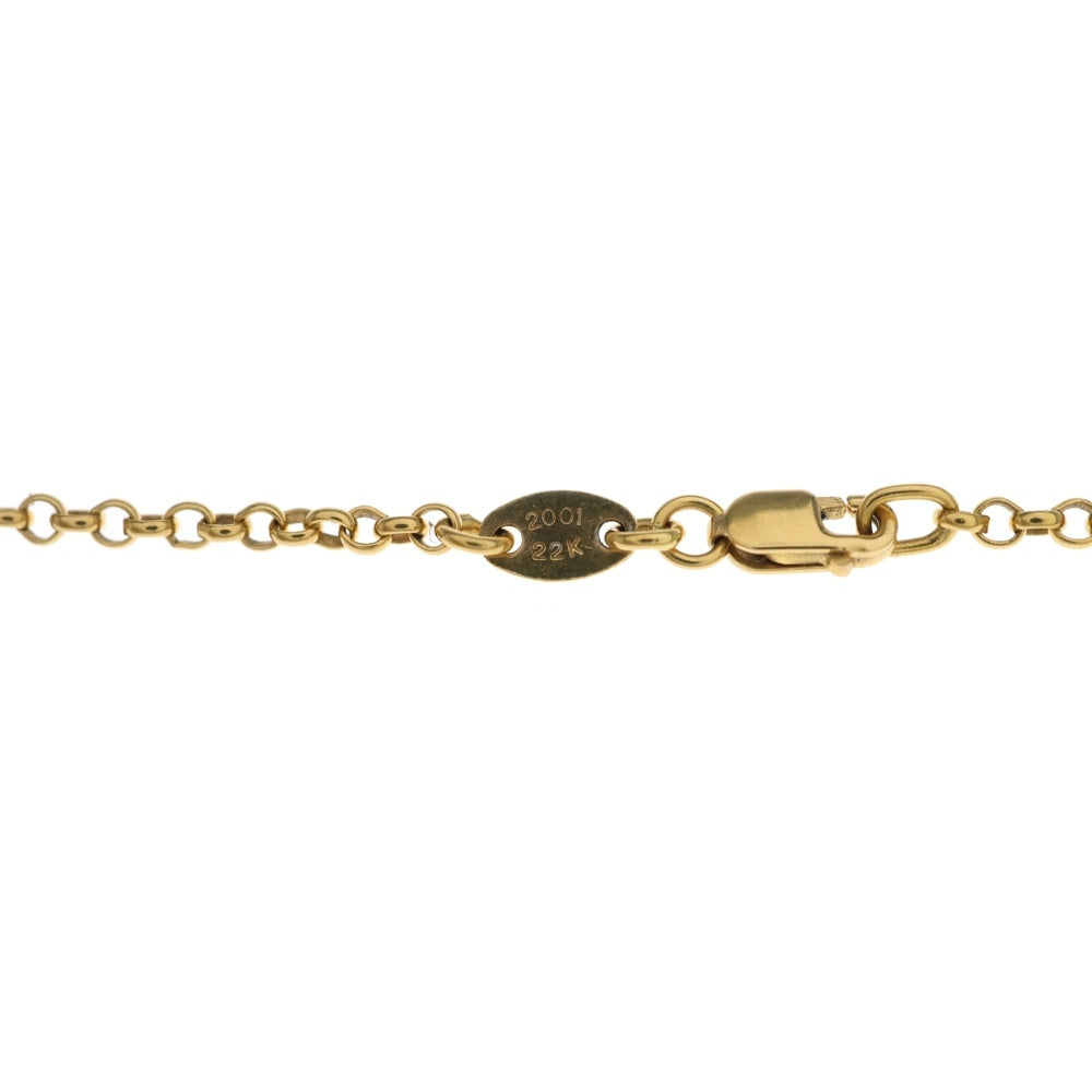 CHROME HEARTS(クロムハーツ) 22K NECKCHAIN R18 ロールチェーンネックレス 18inch ゴールド BCA010