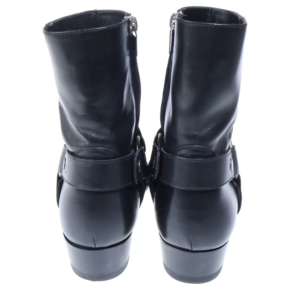 SAINT LAURENT PARIS(サンローランパリ) WYATT HARNESS RING BOOT ワイアットハーネス リング レザーブーツ ブラック 443190 AQS00