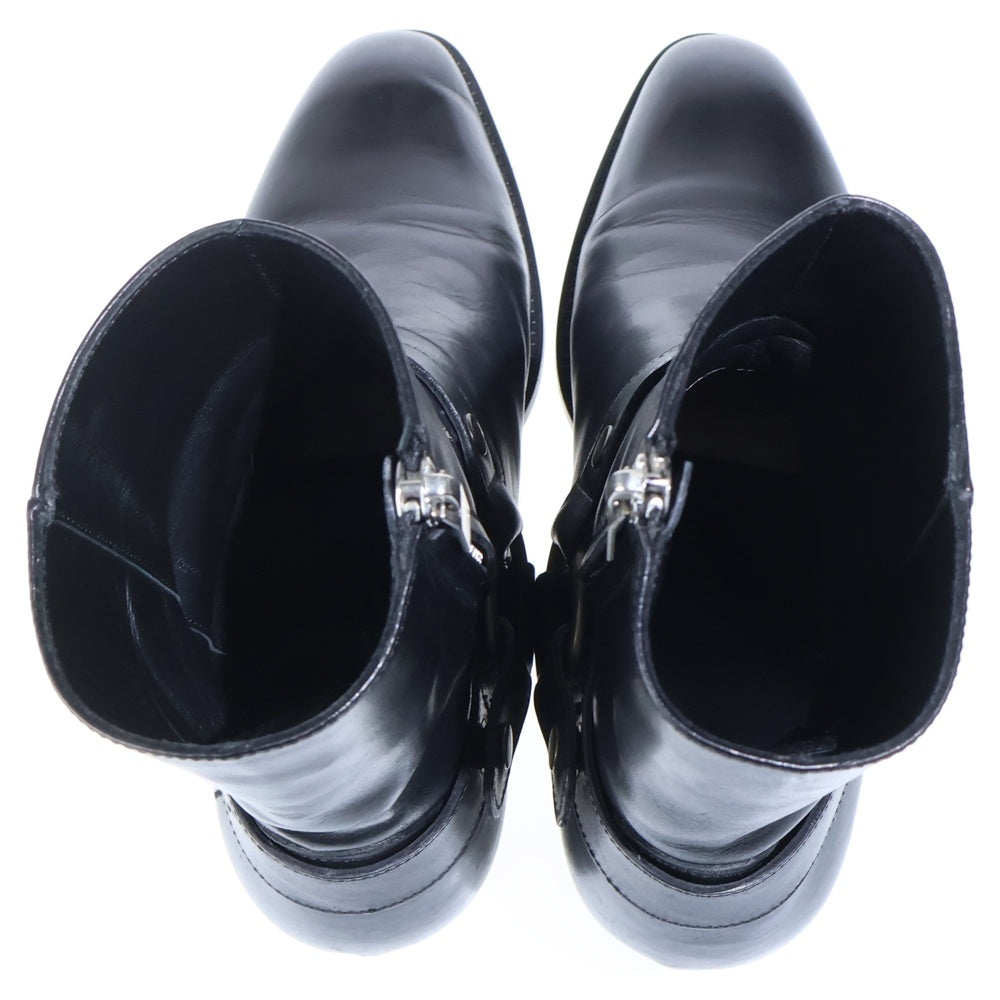 SAINT LAURENT PARIS(サンローランパリ) WYATT HARNESS RING BOOT ワイアットハーネス リング レザーブーツ ブラック 443190 AQS00
