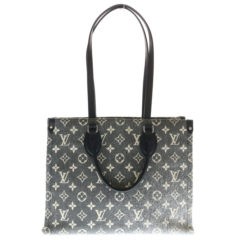LOUIS VUITTON(ルイヴィトン) モノグラム オンザゴー MM デニム ハンドバッグ ブラック M46448 RFID レディース