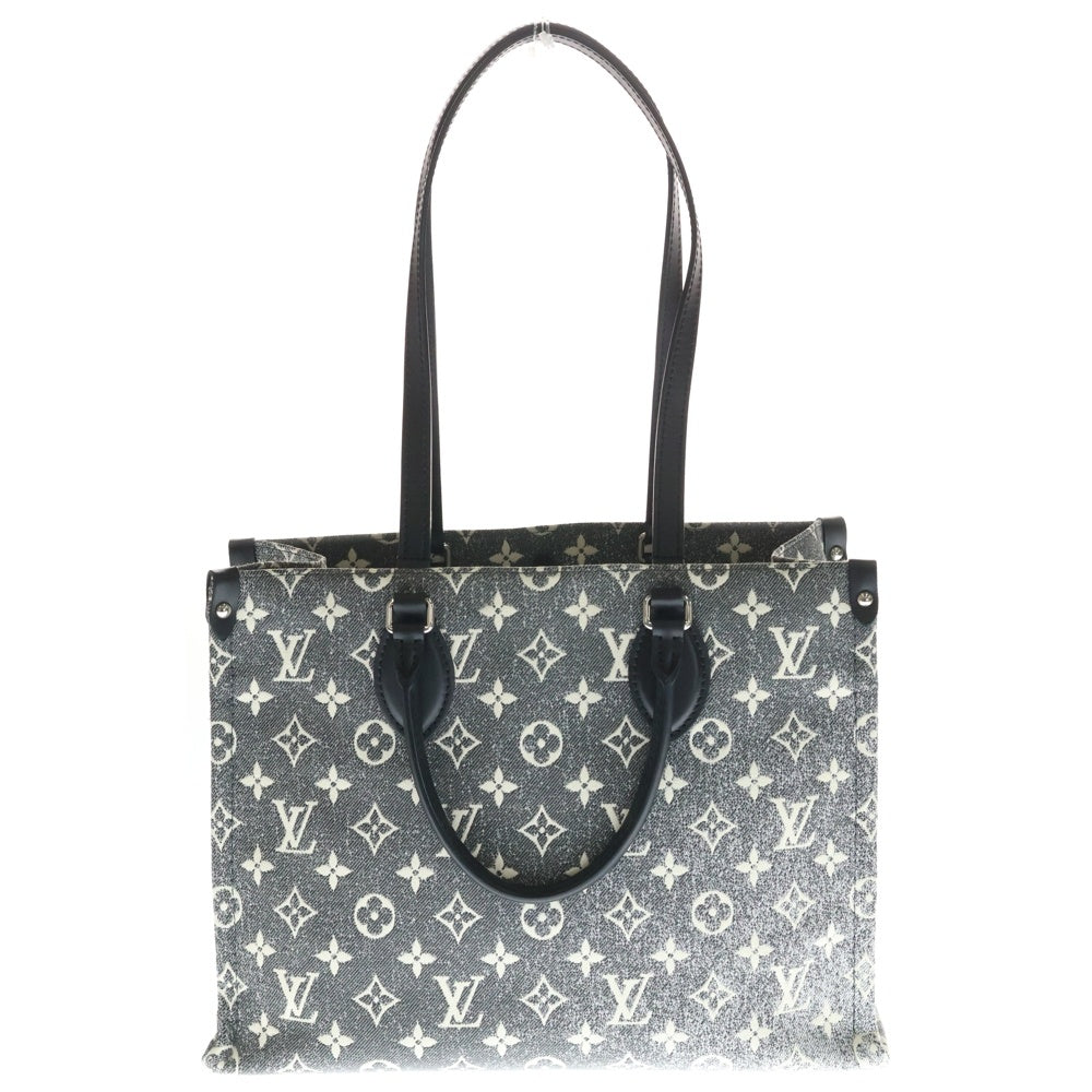 LOUIS VUITTON(ルイヴィトン) モノグラム オンザゴー MM デニム ハンドバッグ ブラック M46448 RFID レディース