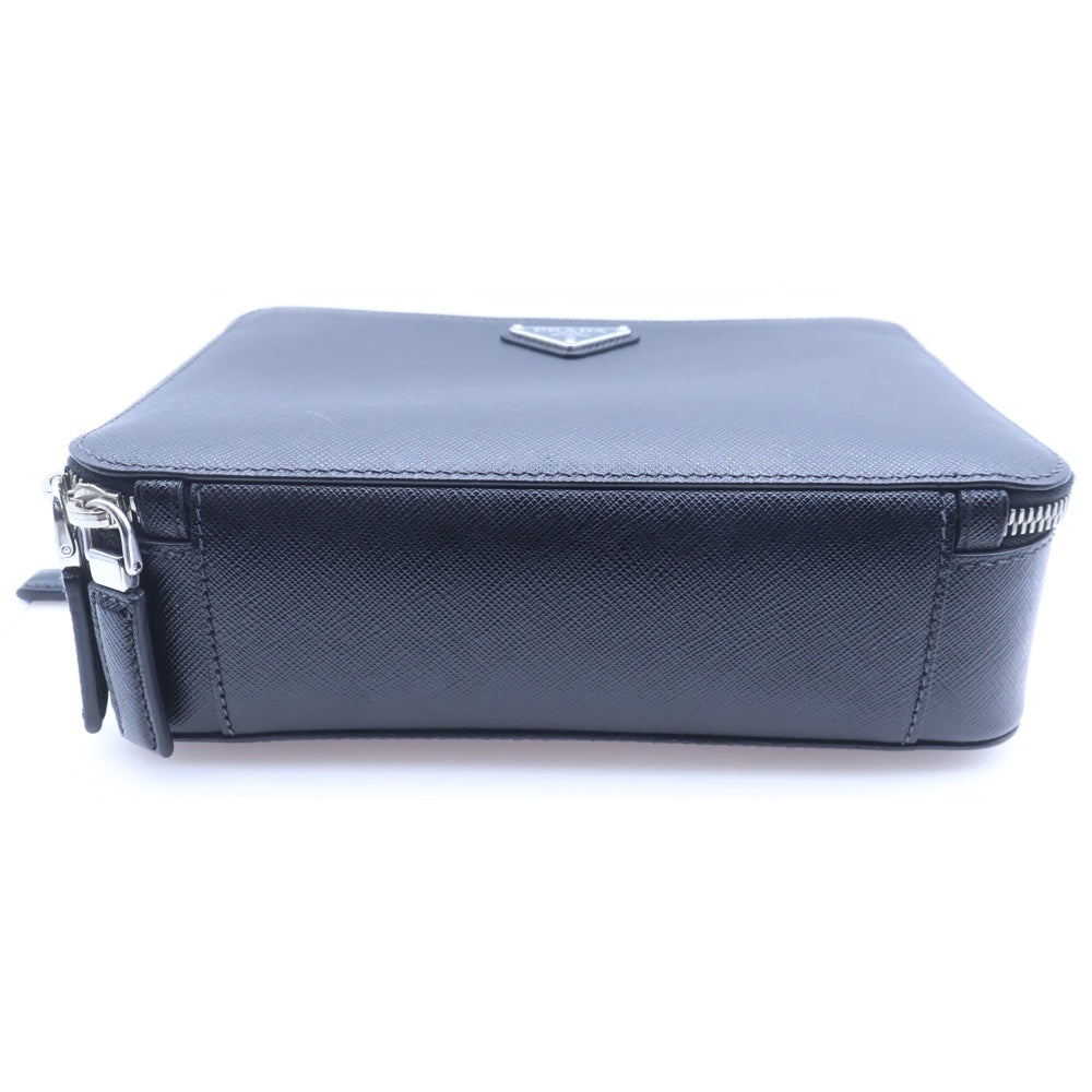 PRADA(プラダ) SAFFIANO トライアングルロゴ ブリック サフィアーノ レザー 2WAY ハンドバッグ ショルダーバッグ ブラック 2VH069 レディース