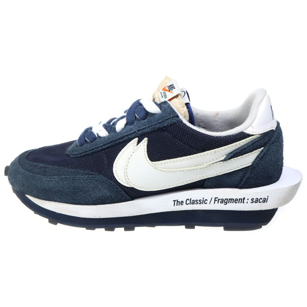 NIKE(ナイキ) ×sacai ×FRAGMENT DESIGN LD WAFFLE サカイ フラグメントデザイン LDワッフル ローカットスニーカー ネイビー US9/27cm DH2684-400